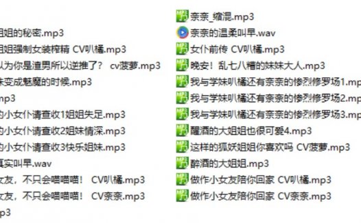 呢喃音声社阳阳社保定制，驿站cv菠萝课堂音声音频